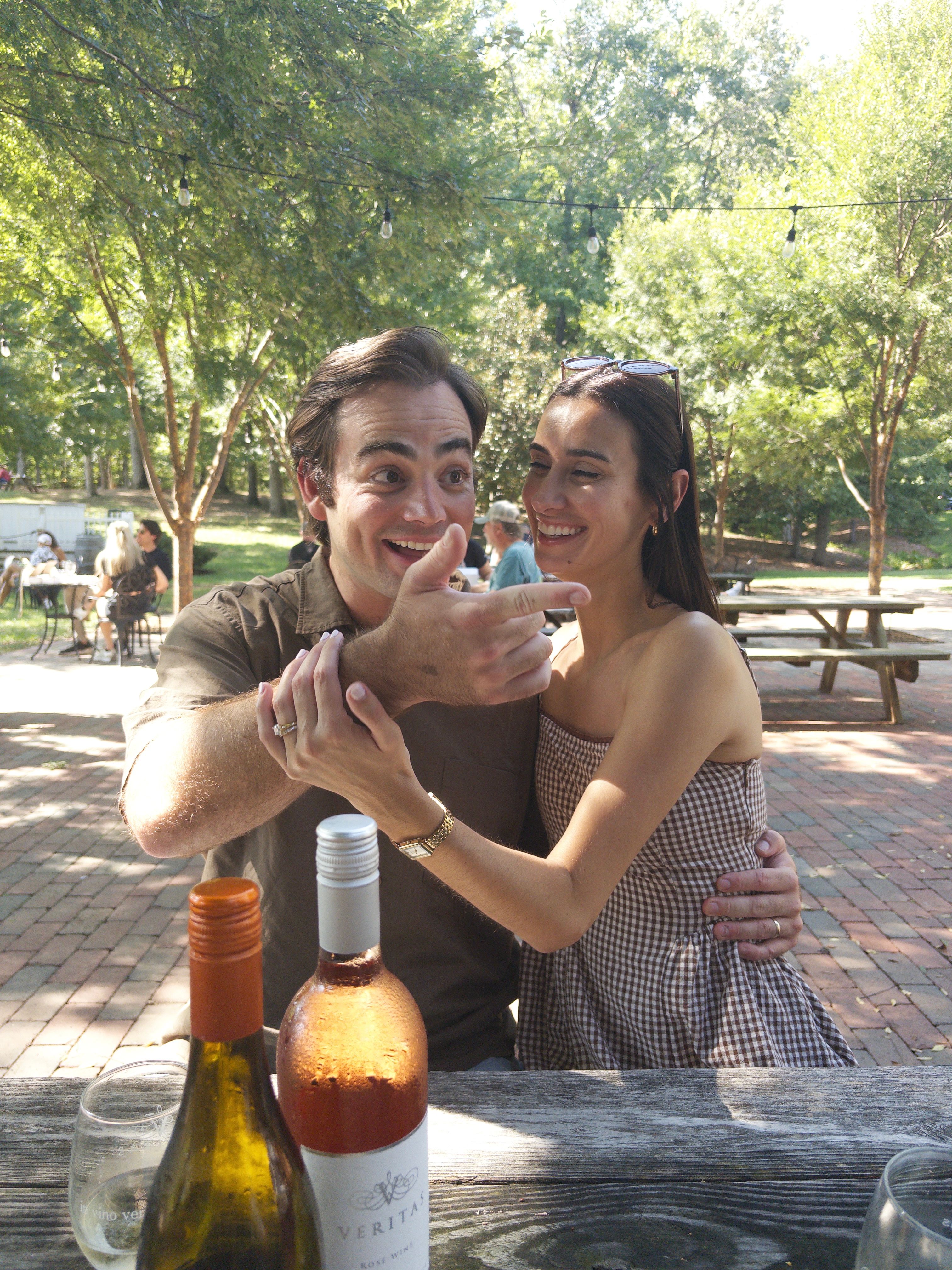 Wine at a picnic table, Veritas